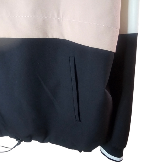 Zara women's beige,black,cream hooded long-sleeved lightweight jacket size M - Picture 6 of 8